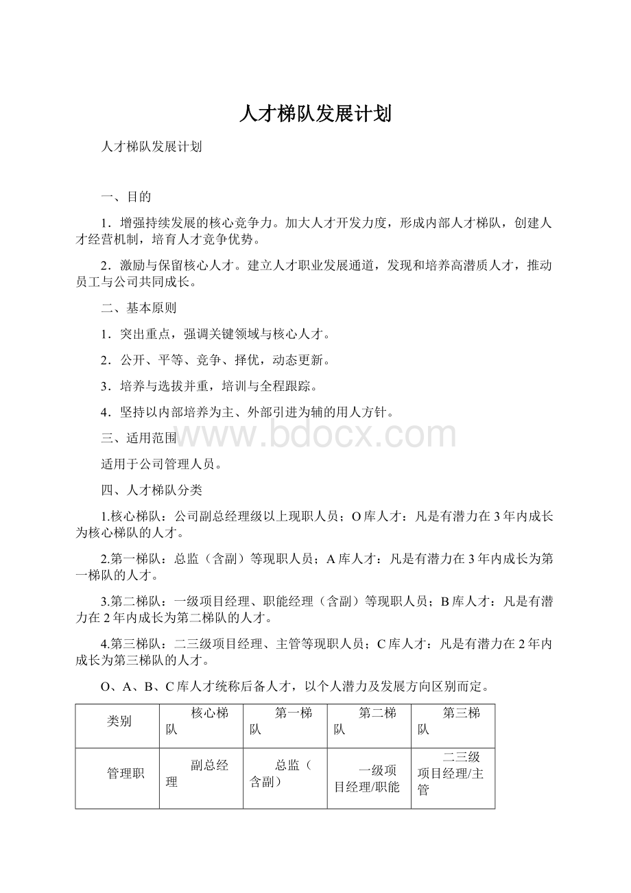 人才梯队发展计划.docx_第1页