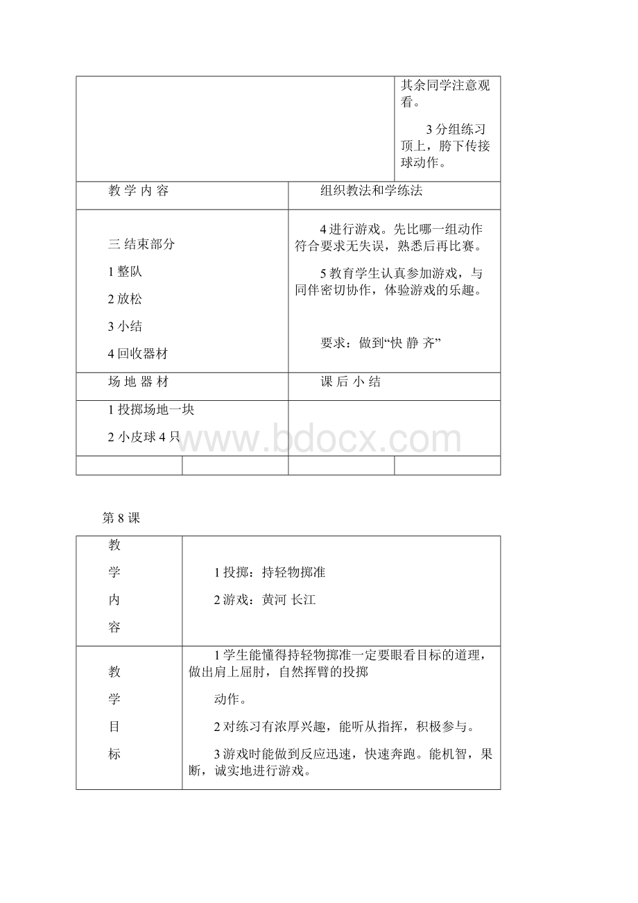 推荐小学体育二年级下册全册教案表格式.docx_第3页