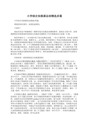 小学综合实践课总结精选多篇.docx