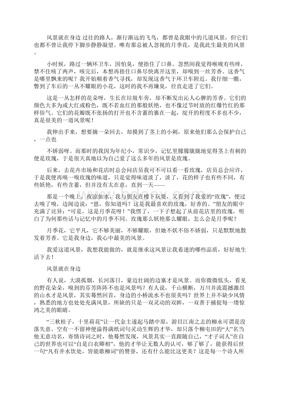 我就是一道风景作文600字Word文档下载推荐.docx_第3页