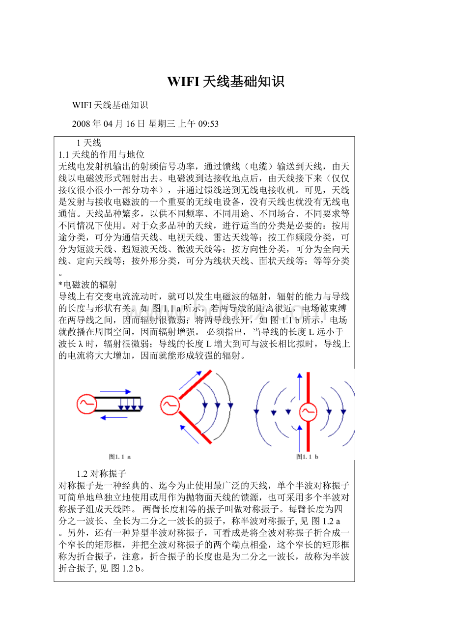 WIFI天线基础知识.docx