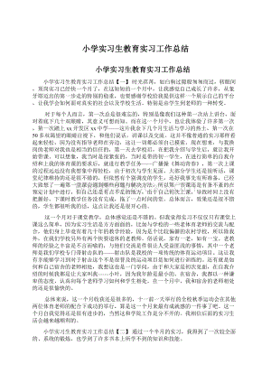 小学实习生教育实习工作总结Word下载.docx