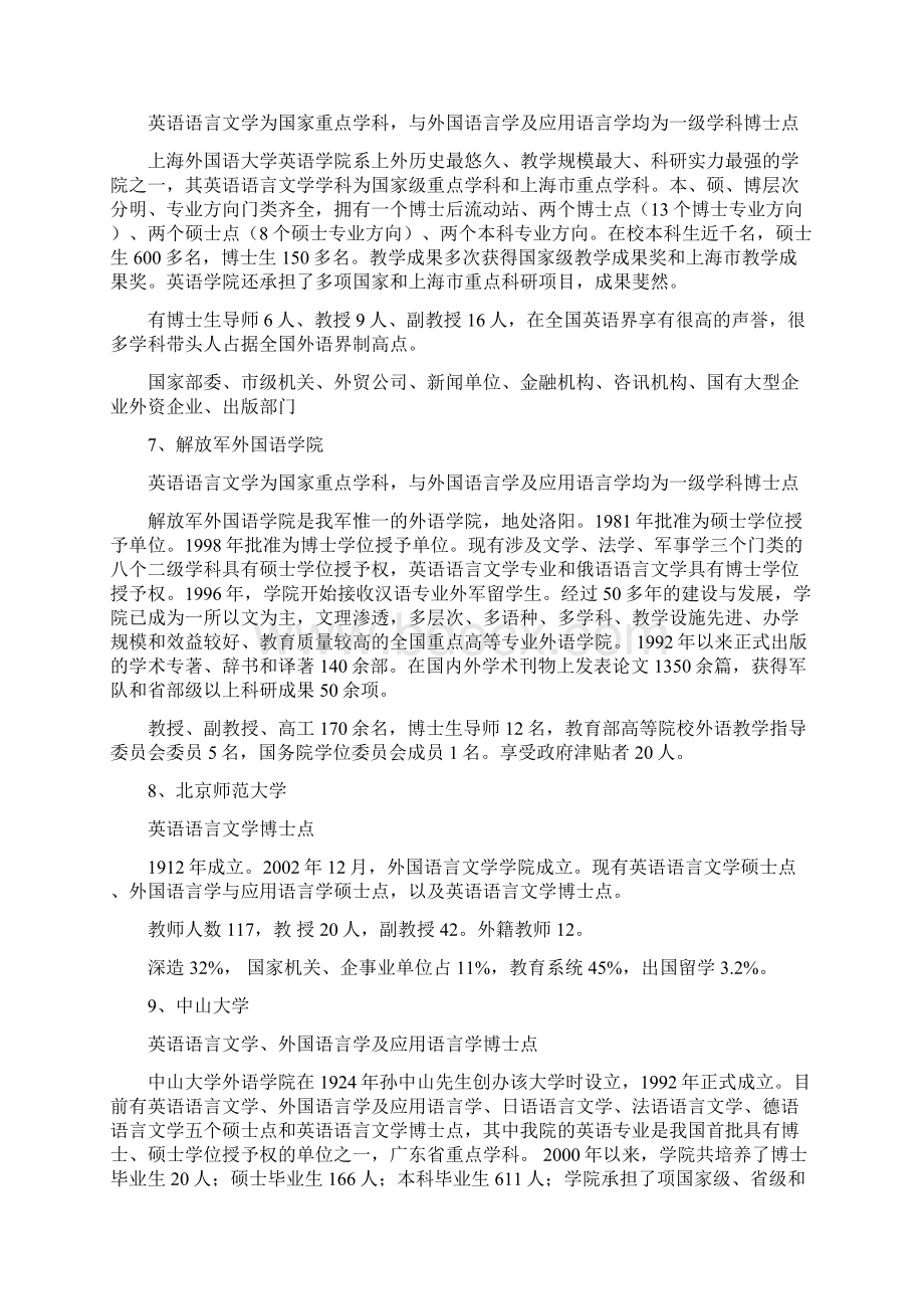 国内英语专业研究生院校排名.docx_第3页