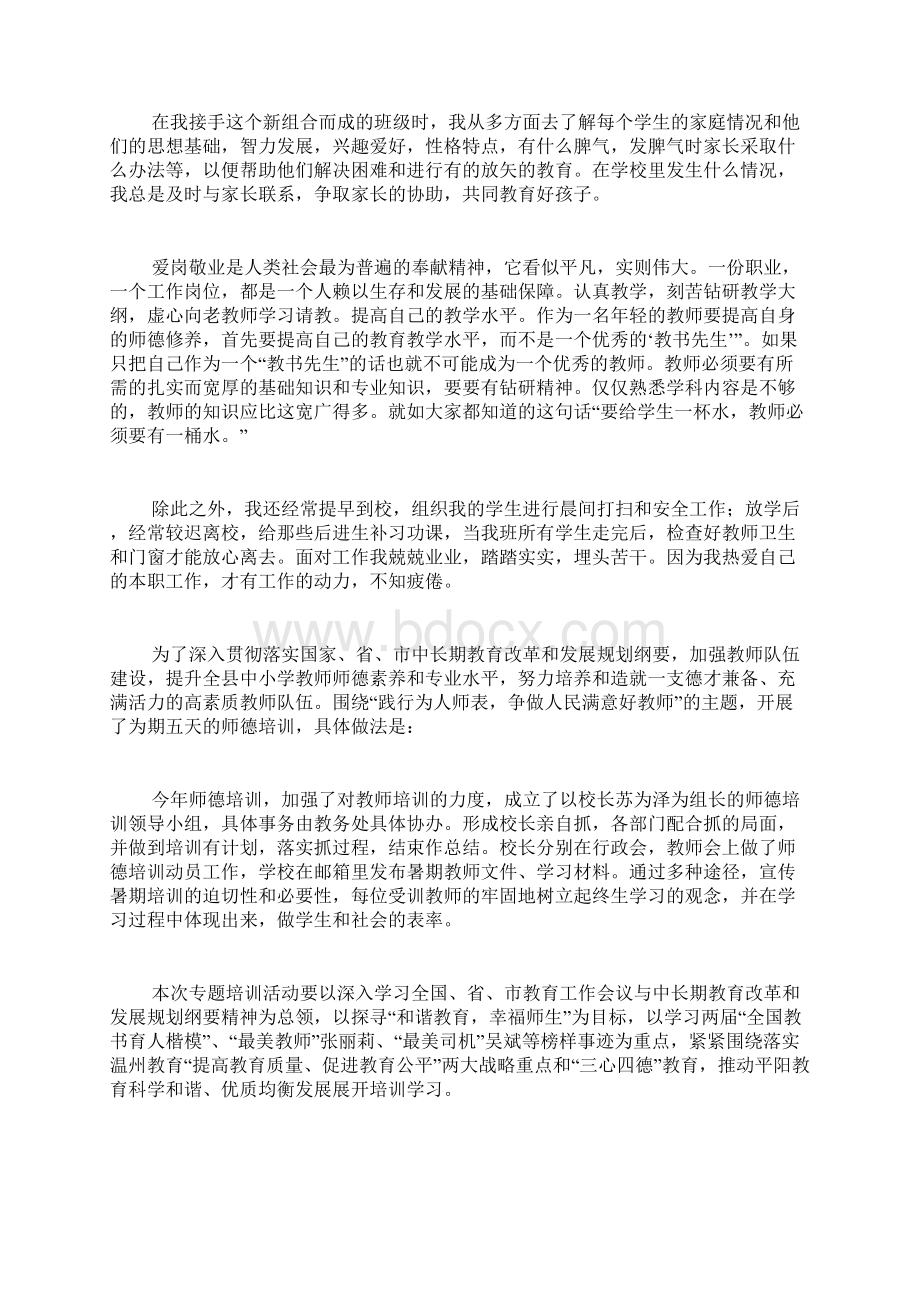 教师师德工作个人工作总结.docx_第3页