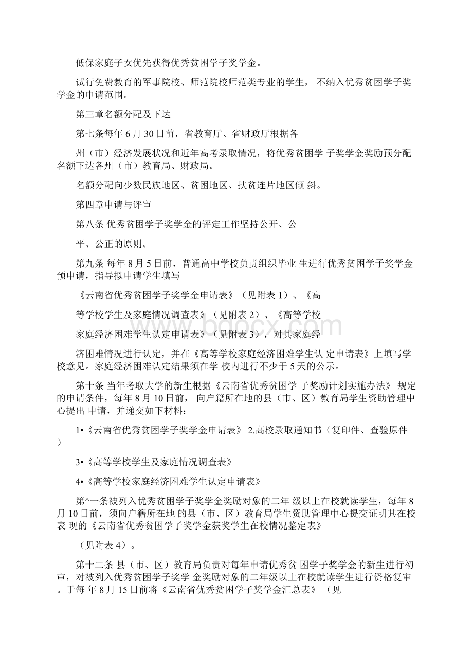 云南省优秀贫困学子奖励计划实施办法.docx_第2页