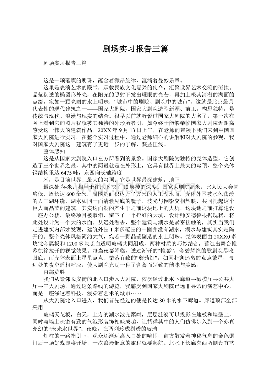 剧场实习报告三篇Word文档格式.docx