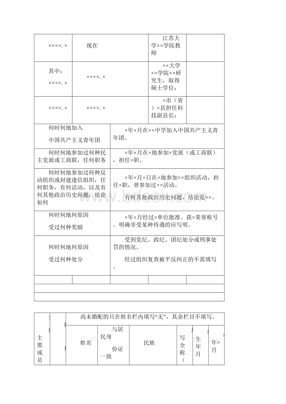 入党志愿书填写注意事项.docx_第3页