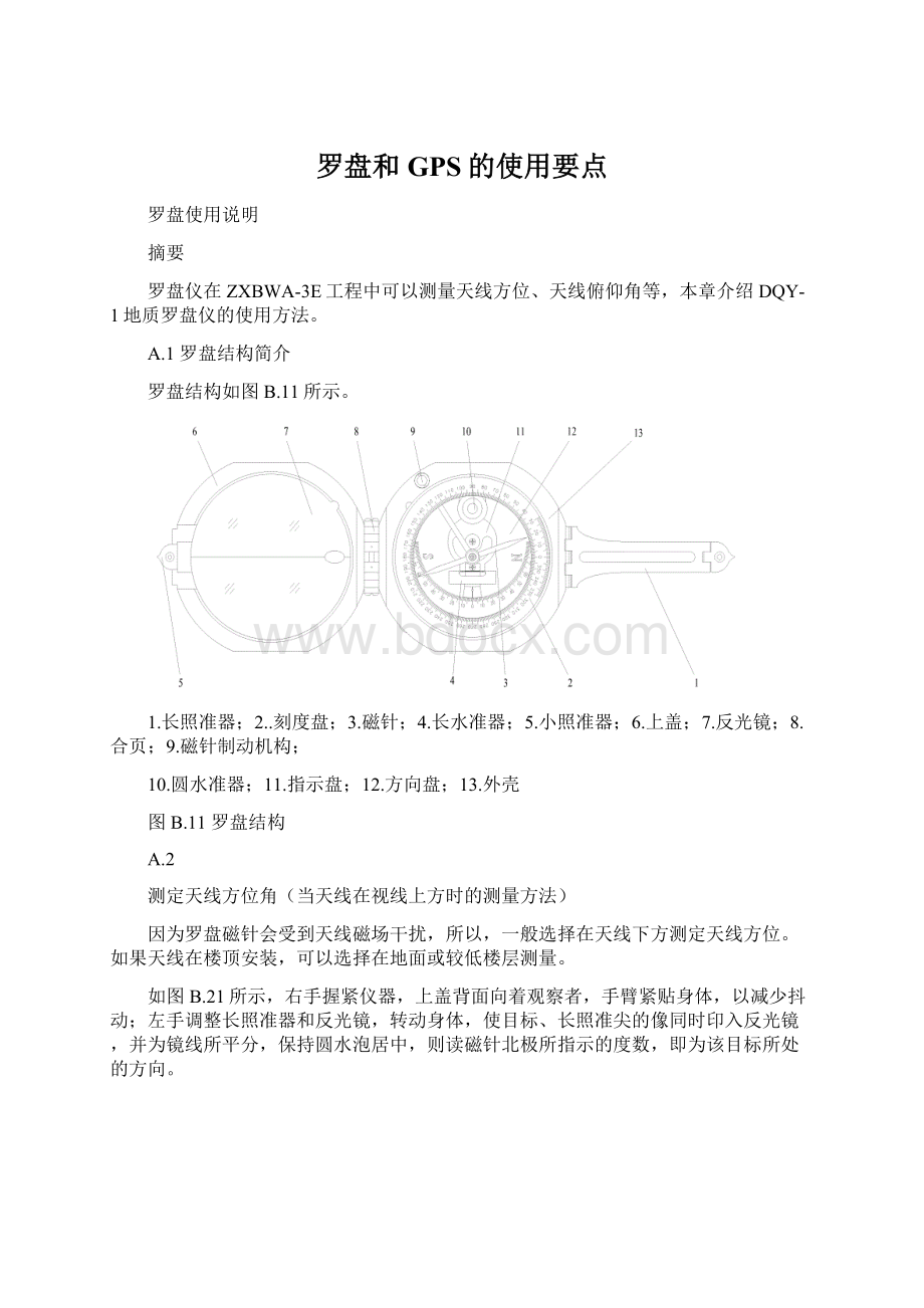 罗盘和GPS的使用要点.docx