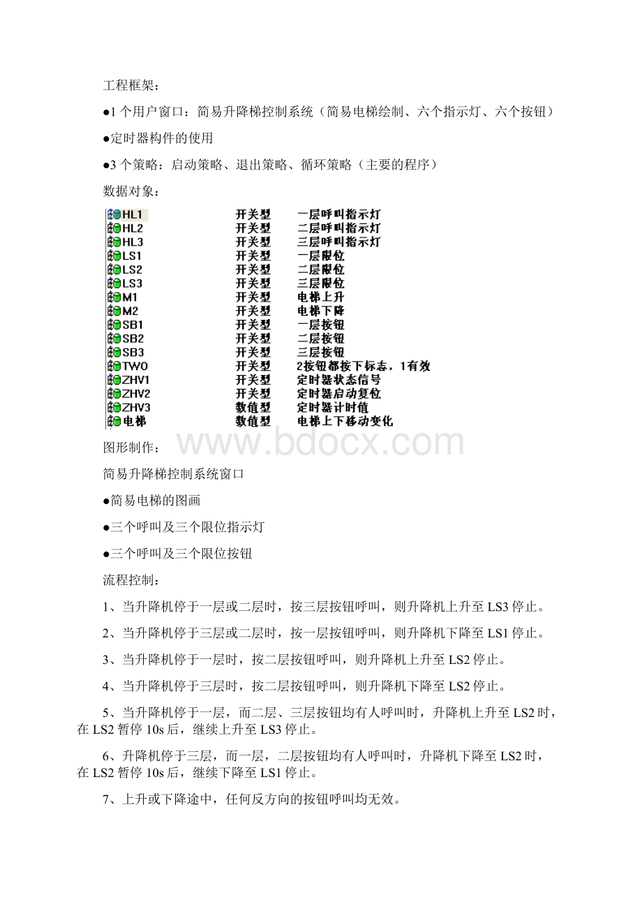 基于MCGS的三层升降机监控系统组态设计Word文档格式.docx_第2页