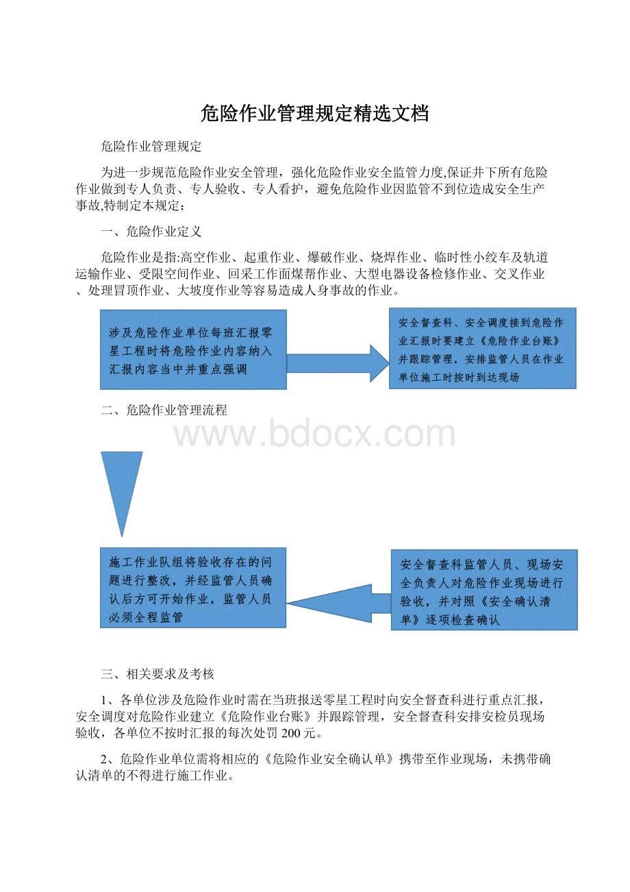 危险作业管理规定精选文档.docx