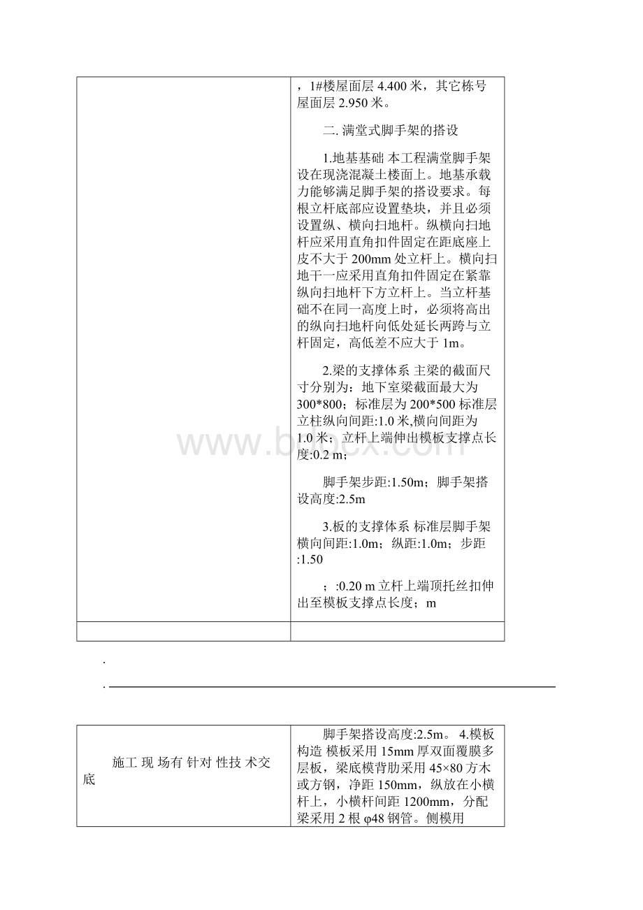 满堂式内脚手架搭设技术交底大全.docx_第2页