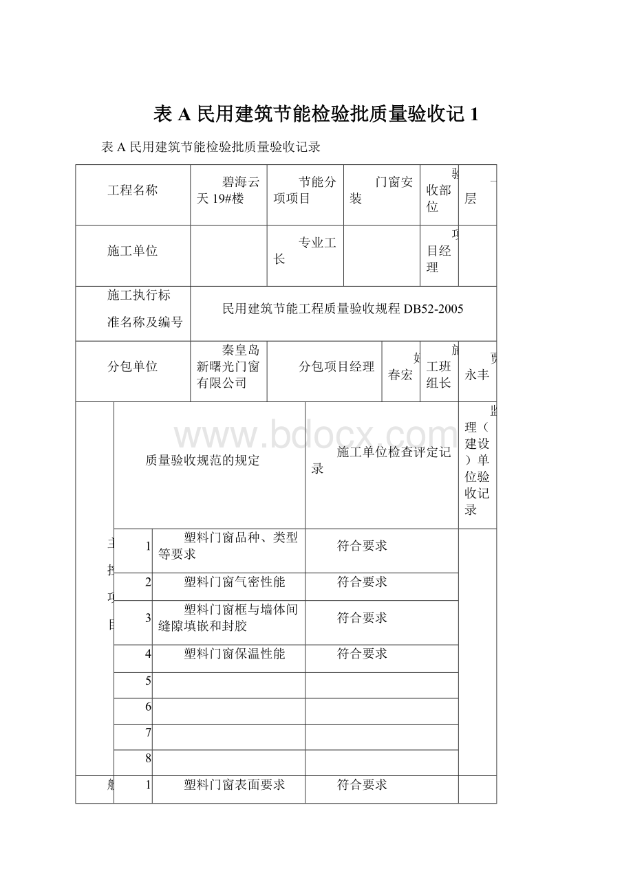 表A 民用建筑节能检验批质量验收记1.docx