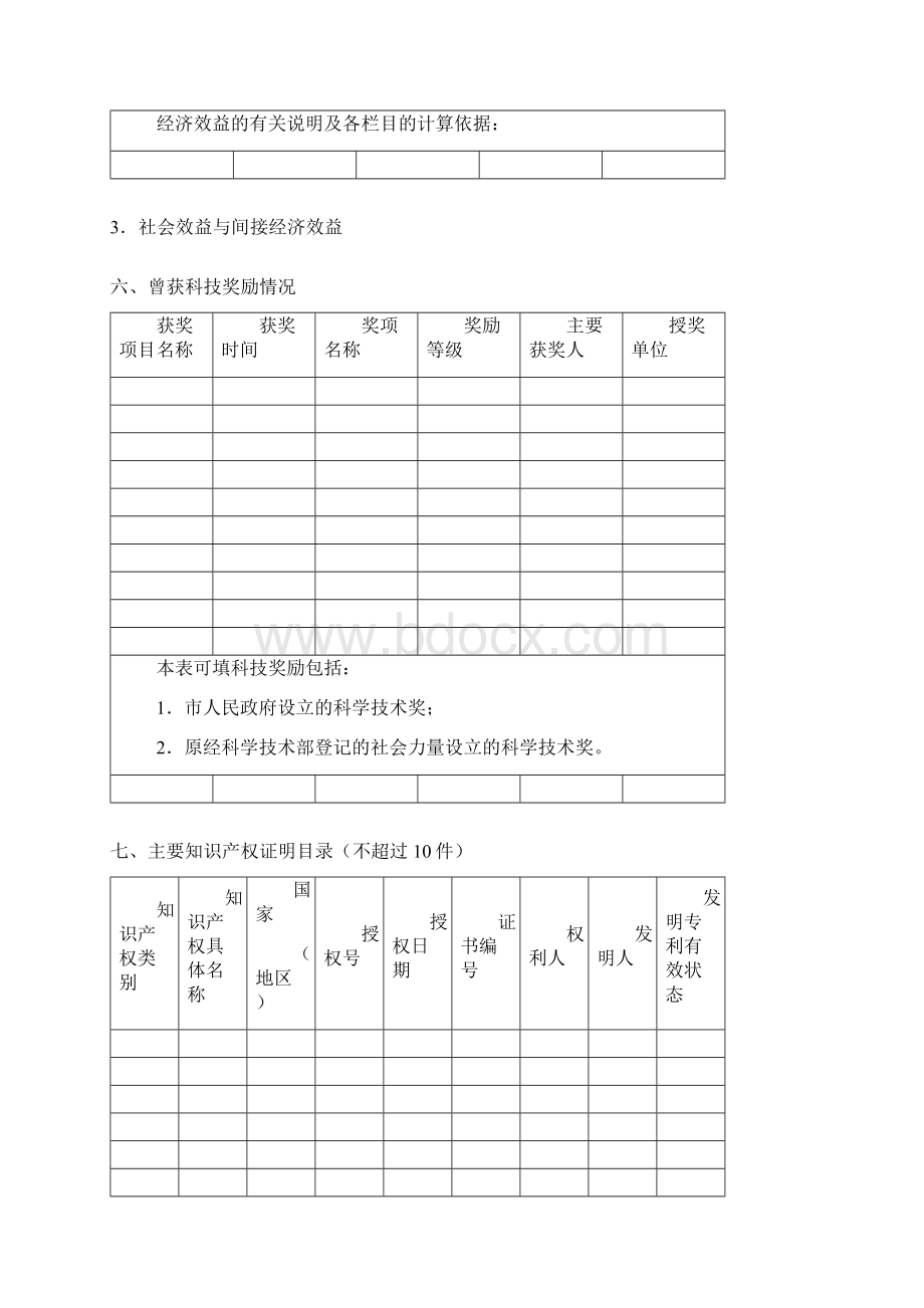 辽宁省科学技术进步奖推荐书模板.docx_第3页