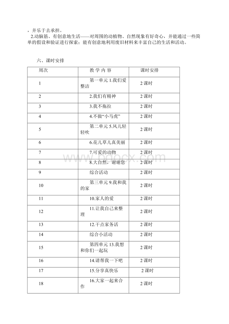 人教版一年级下册《道德与法治》教学计划及教案Word文档格式.docx_第2页