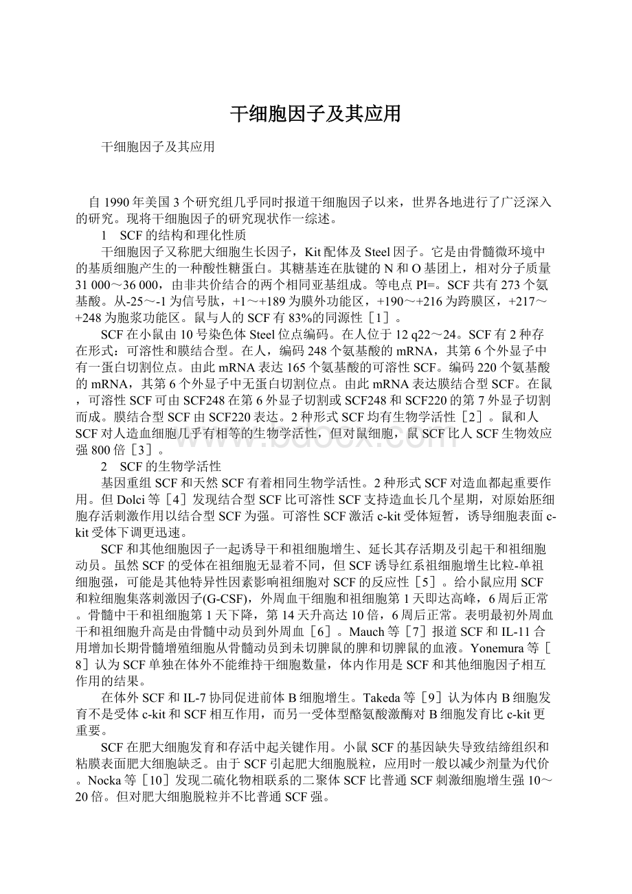 干细胞因子及其应用Word格式文档下载.docx_第1页