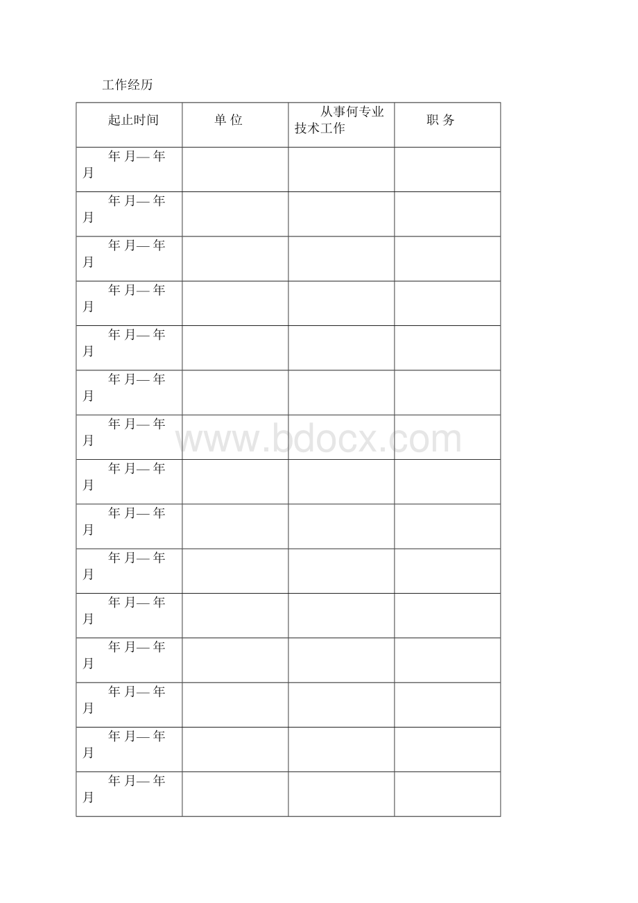 贵州省建筑工程类专业技术职务任职资格以考代评审查表50156Word下载.docx_第3页