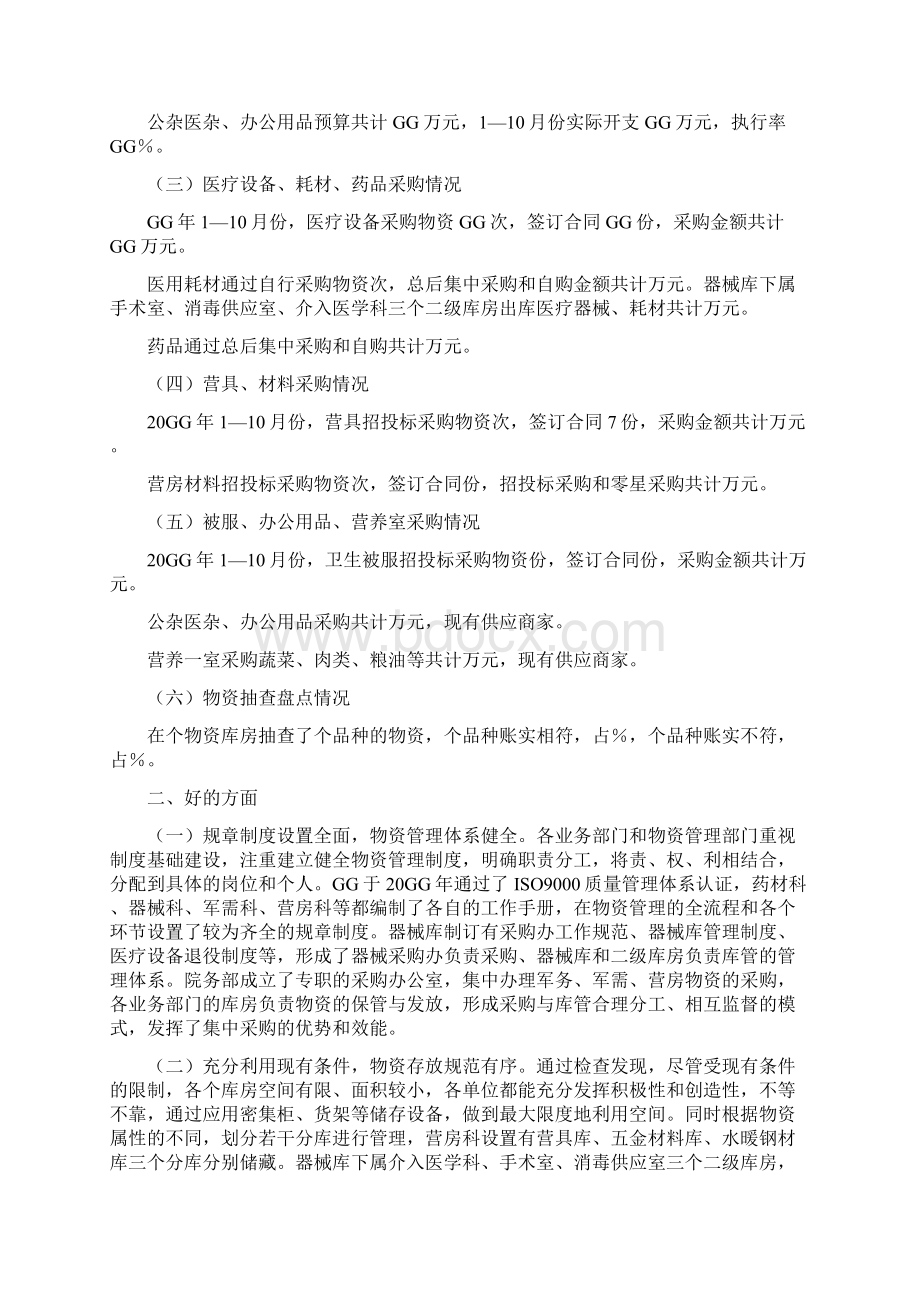 实用参考财经纪律检查实物资产检查情况报告Word格式.docx_第2页