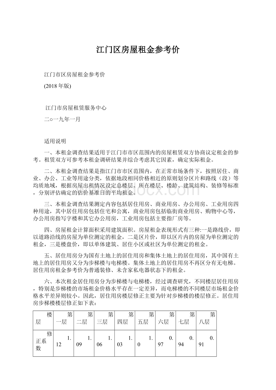 江门区房屋租金参考价Word文档下载推荐.docx_第1页