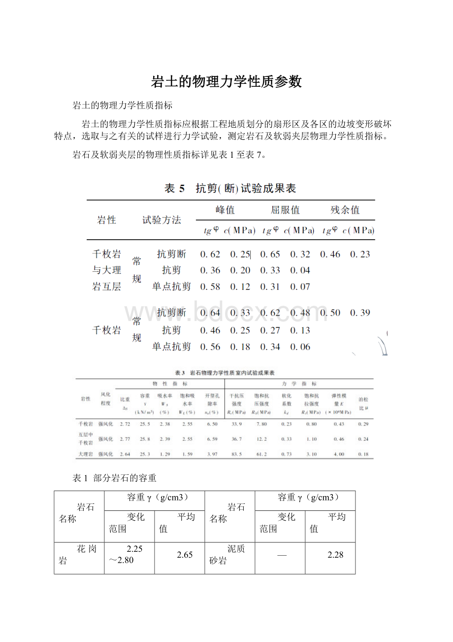 岩土的物理力学性质参数Word格式文档下载.docx_第1页