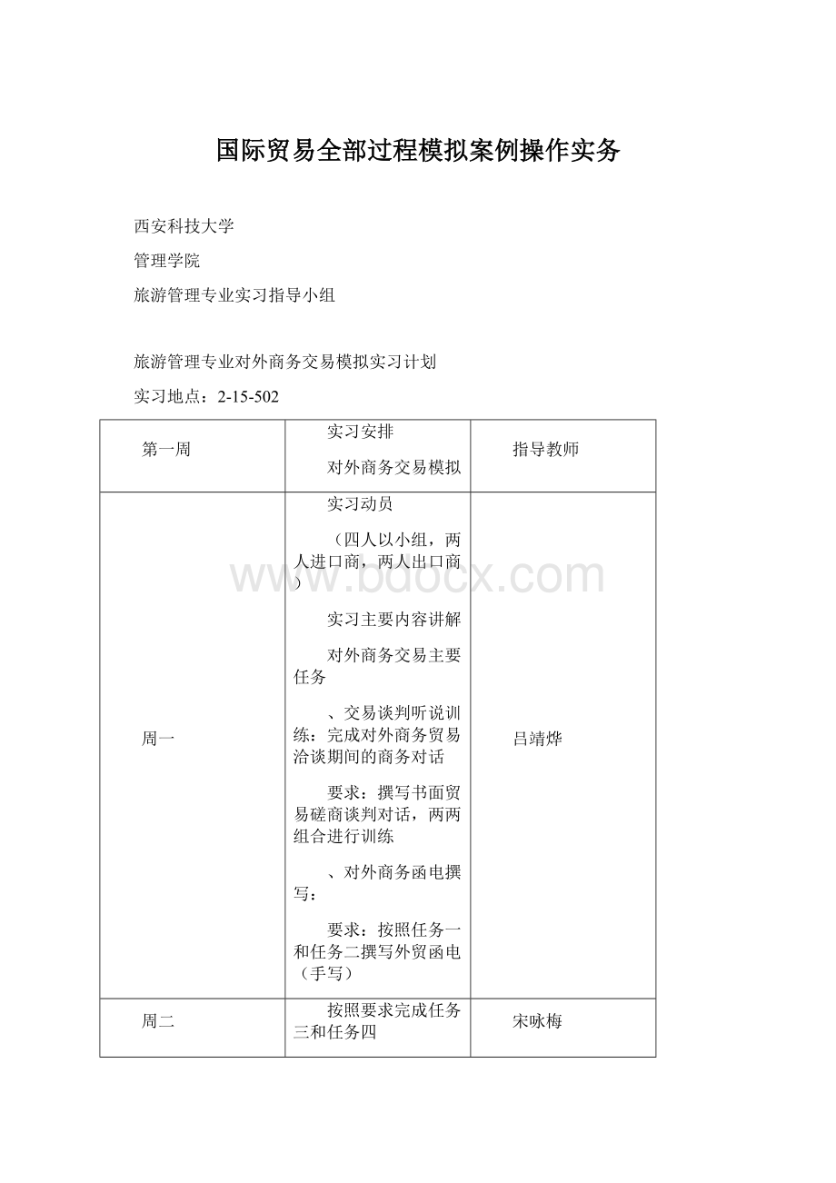 国际贸易全部过程模拟案例操作实务.docx