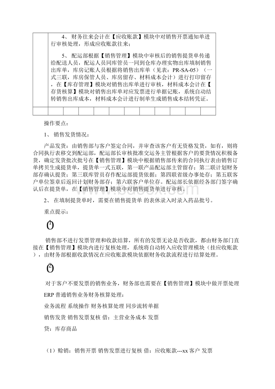 ERP中销售流程及财务管理应用案例之流程图部分Word文档格式.docx_第3页