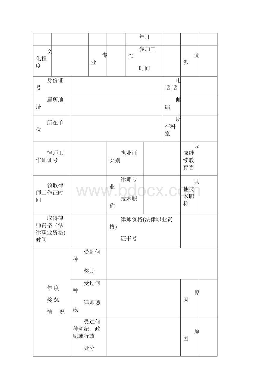 法律援助律师年度考核申报表Word下载.docx_第2页