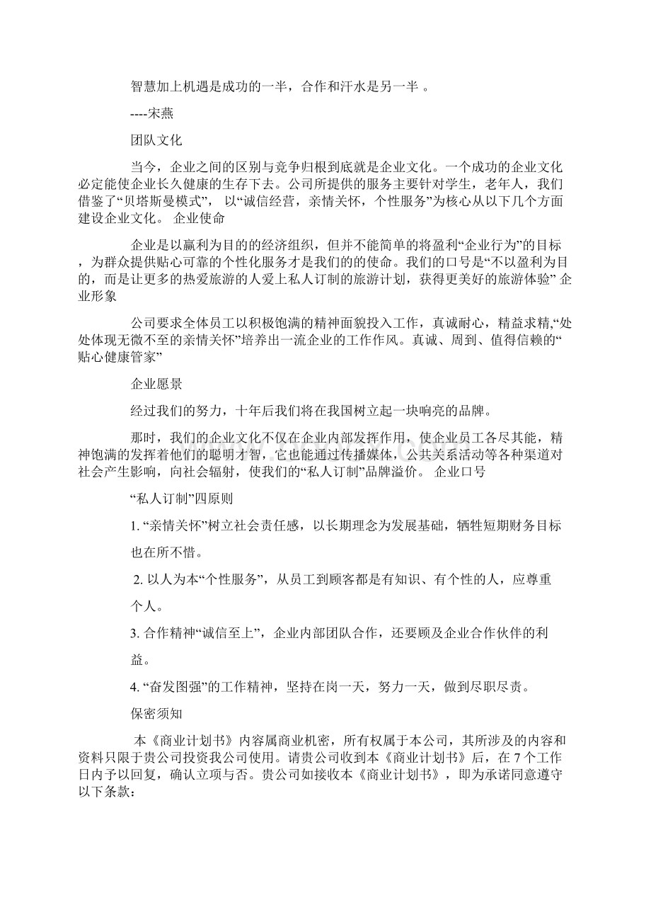 定制旅游商业计划书.docx_第2页