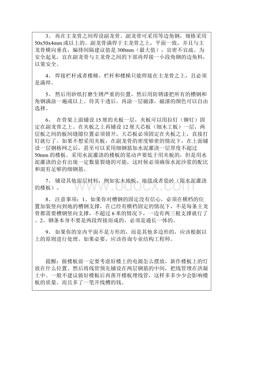 阁楼楼板施工方案的设计及造价构成浅谈.docx_第3页