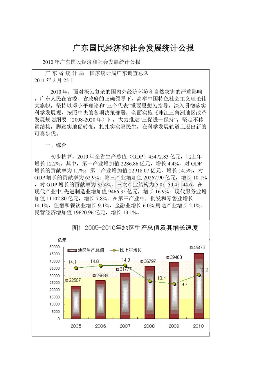 广东国民经济和社会发展统计公报.docx