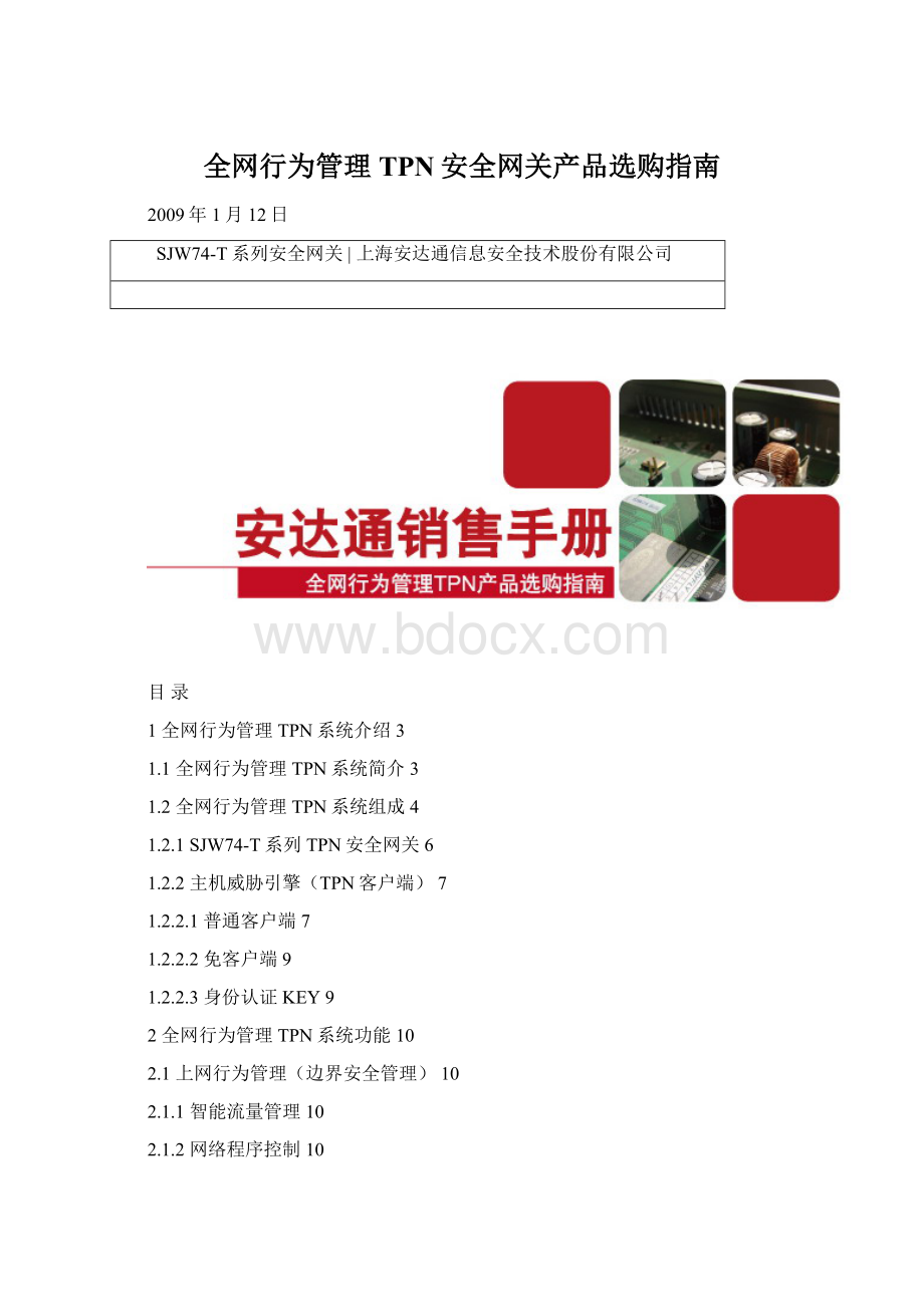 全网行为管理TPN安全网关产品选购指南.docx