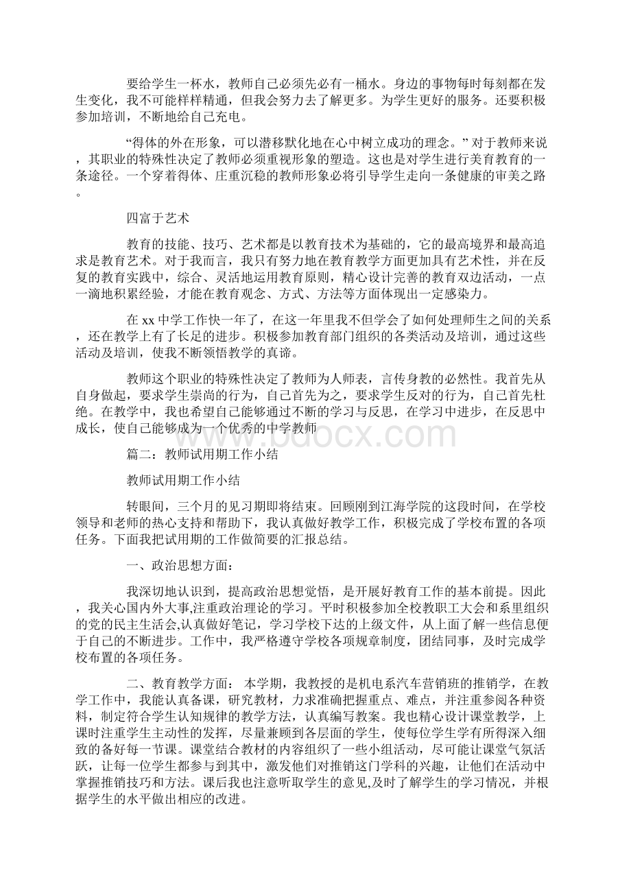 美术教师试用期工作总结.docx_第2页