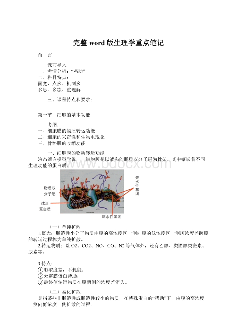 完整word版生理学重点笔记Word下载.docx_第1页