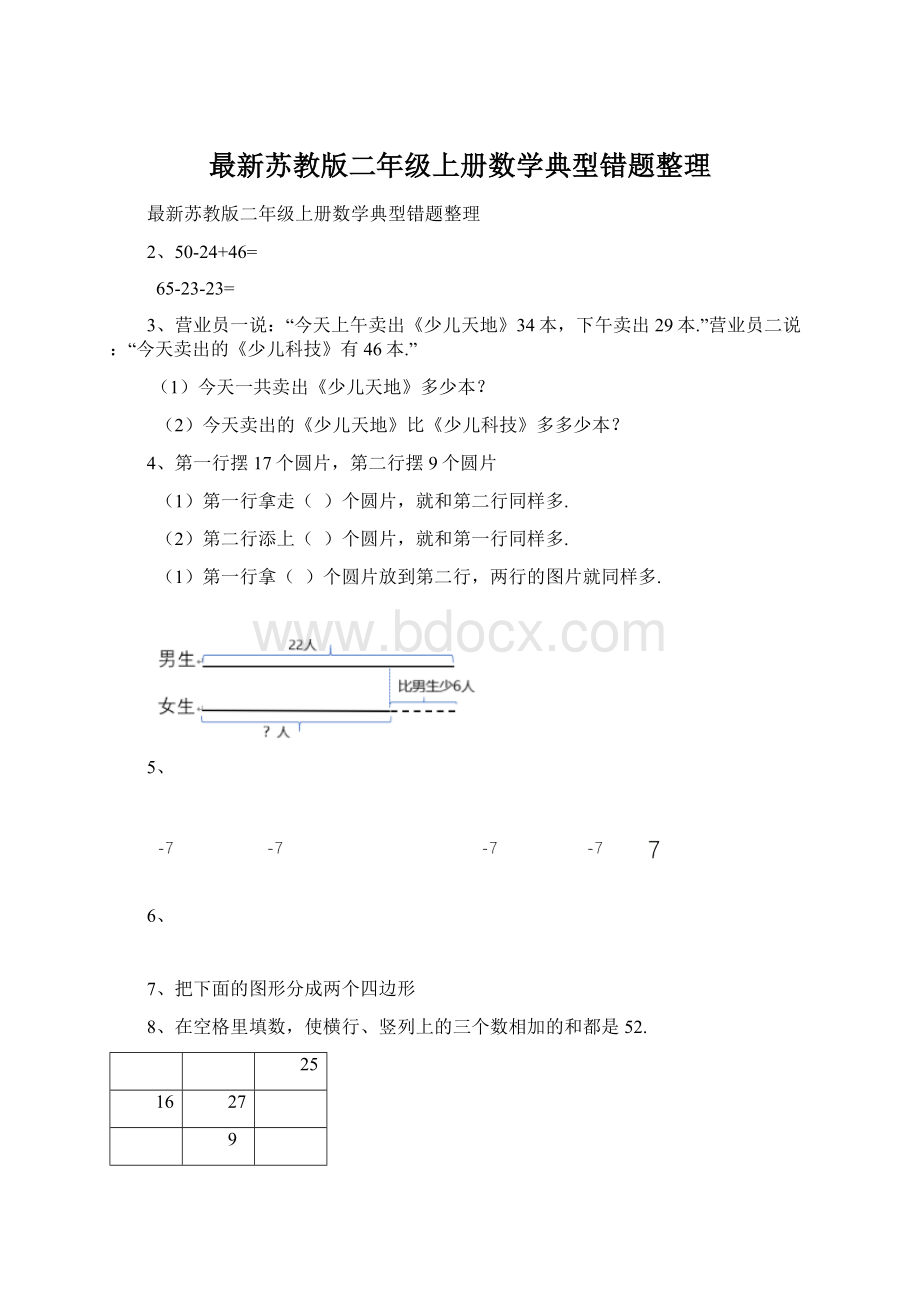 最新苏教版二年级上册数学典型错题整理文档格式.docx_第1页