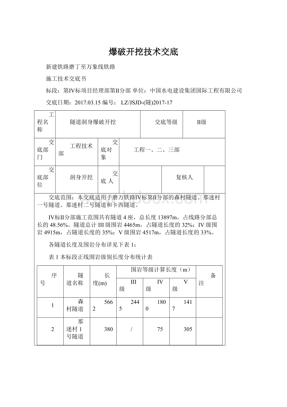 爆破开挖技术交底.docx_第1页