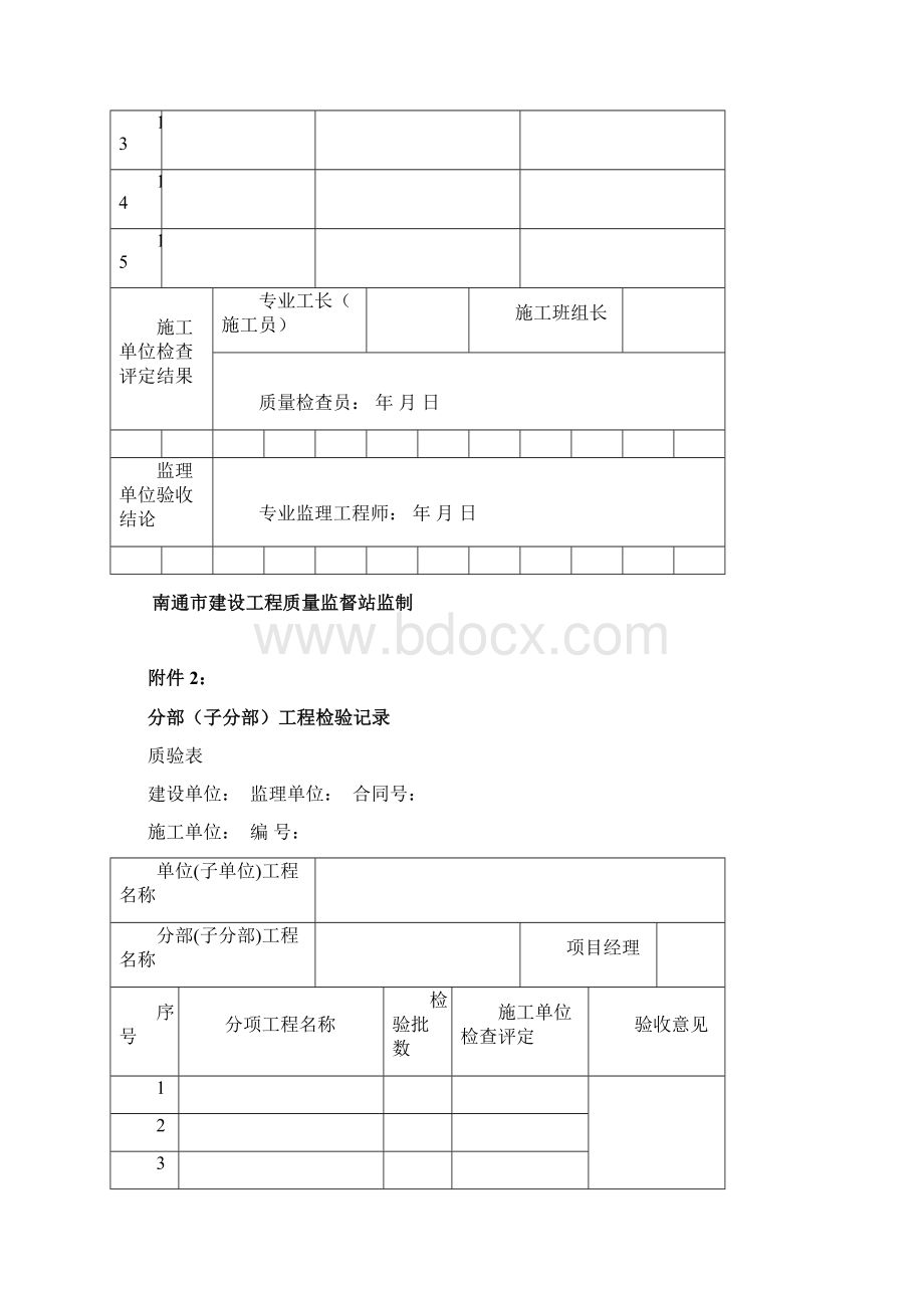 新版市政工程施工与质量验收规范表格分部分项观感质量控制资料等docWord下载.docx_第2页