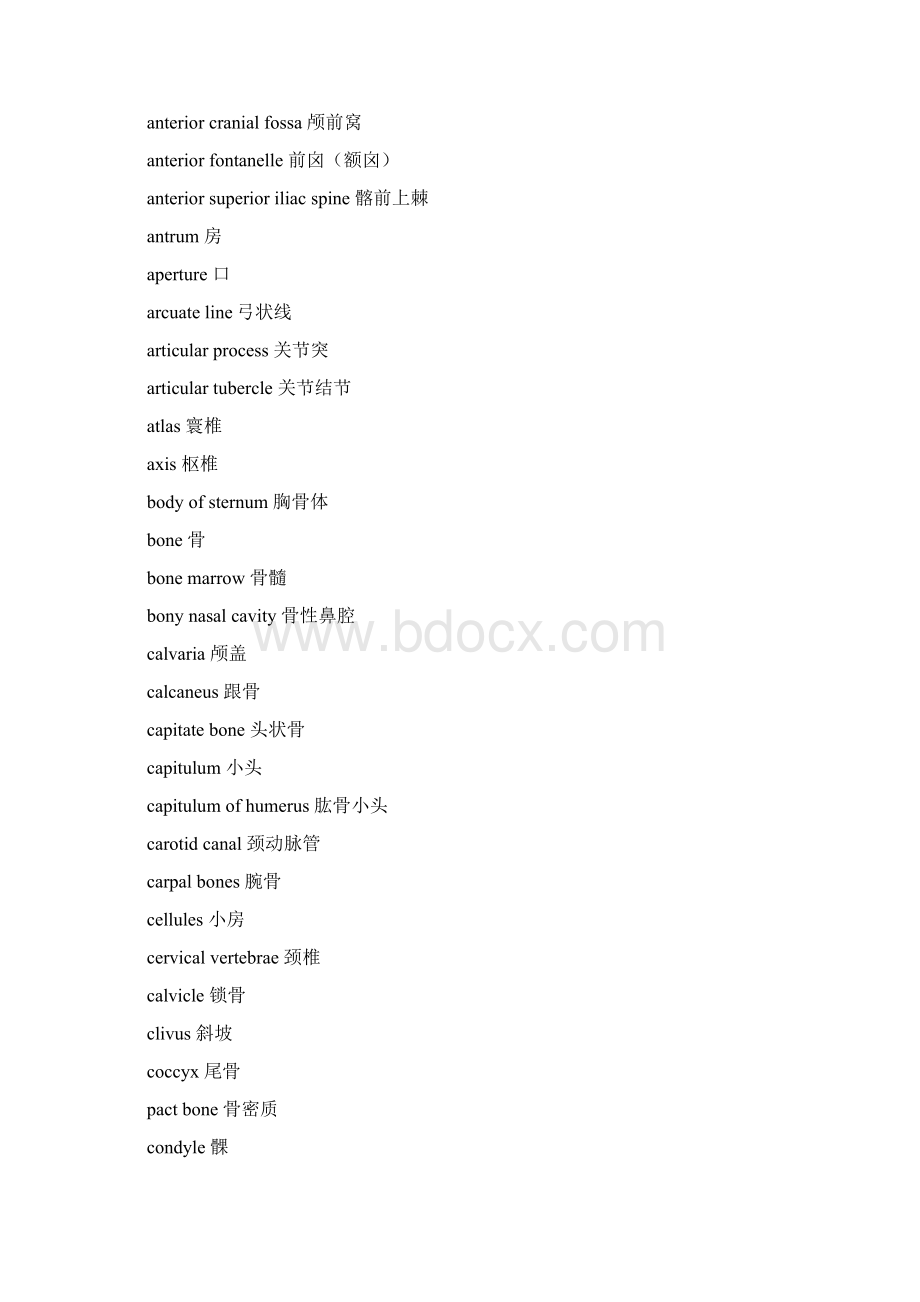 解剖学名词中英文对照.docx_第3页