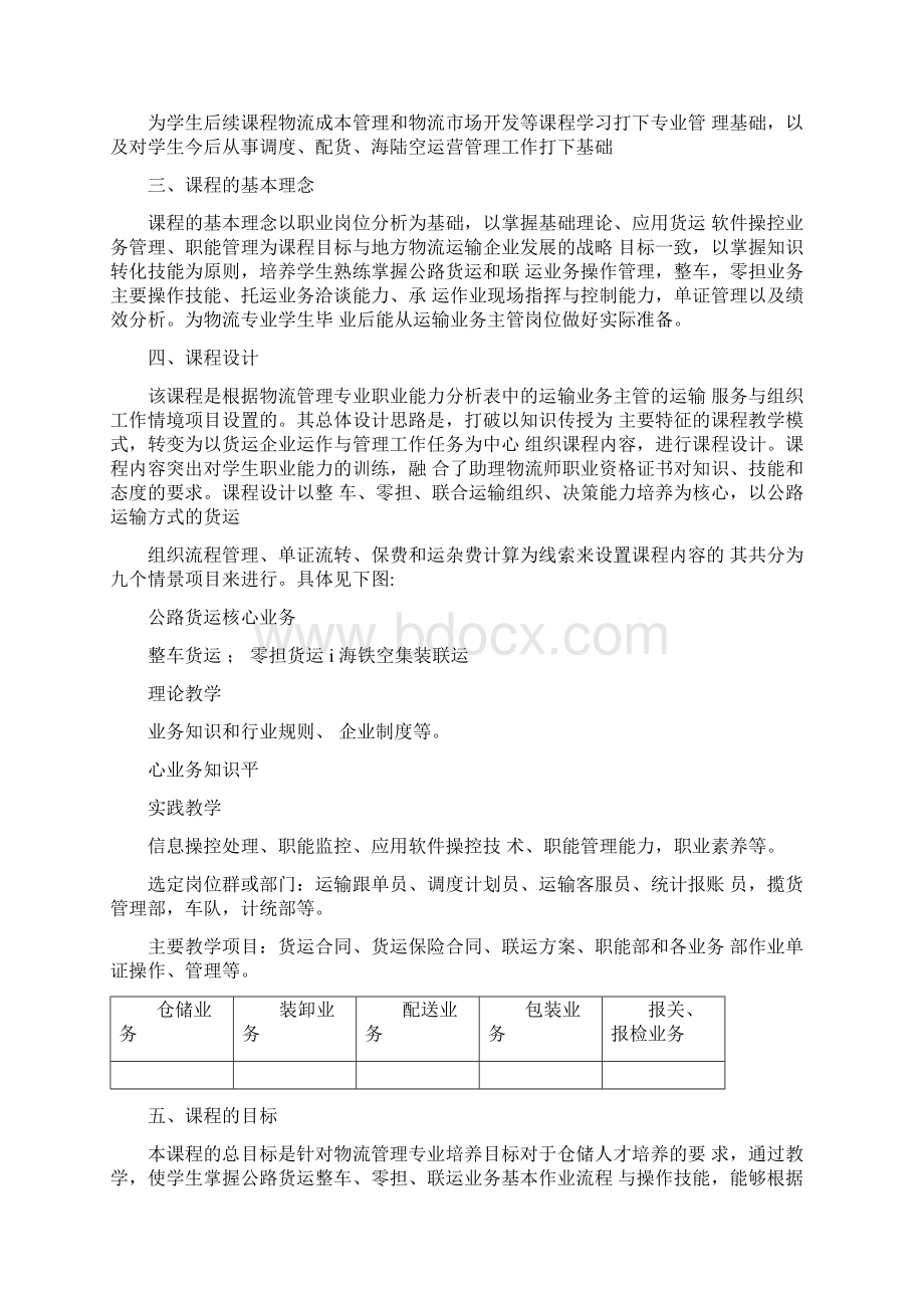 运输管理实务课程标准新模版.docx_第2页