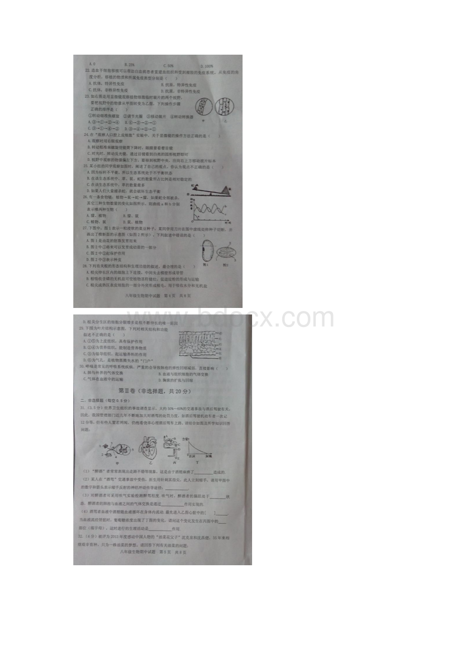 山东省日照市八年级生物下册期中试题文档格式.docx_第3页