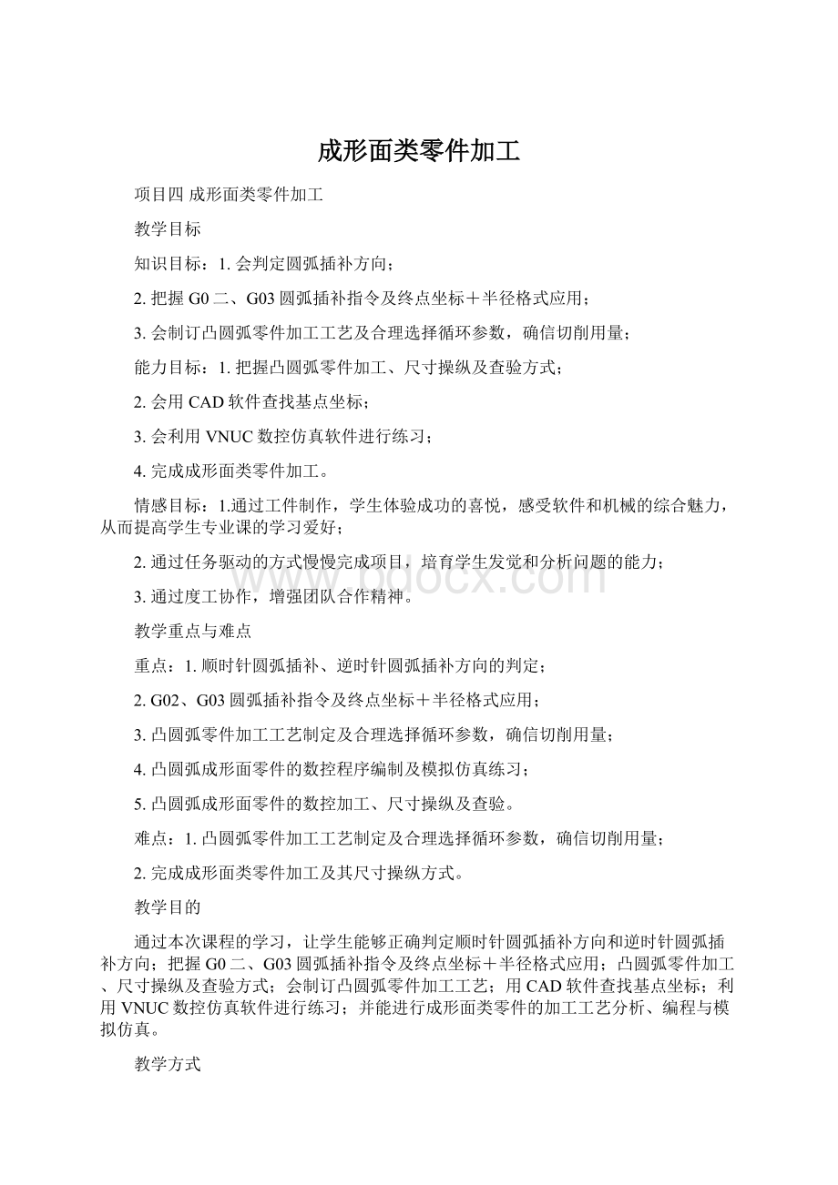 成形面类零件加工.docx