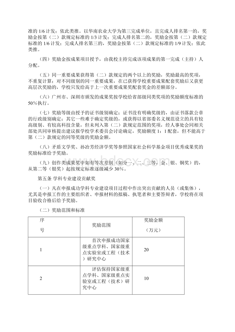 华南农大教职工奖励办法.docx_第3页