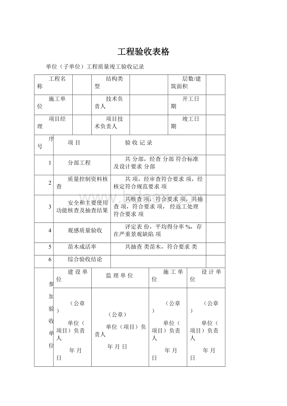 工程验收表格.docx_第1页