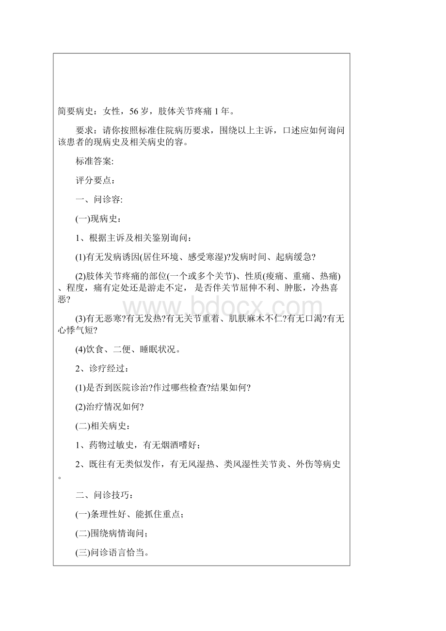 精深中医技能考试第三站病史采集问答精彩试题.docx_第2页