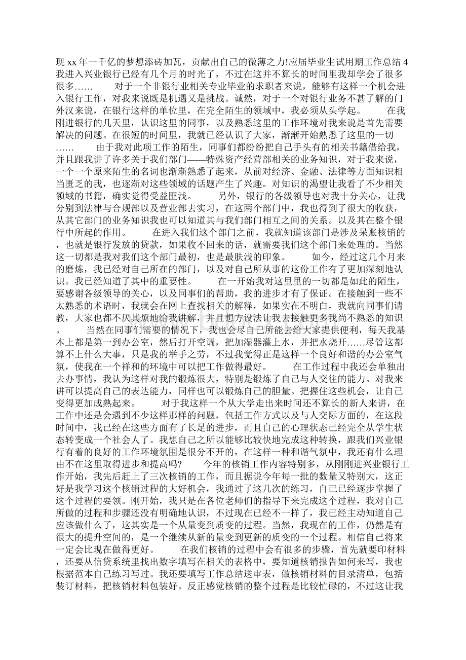 应届毕业生试用期工作总结.docx_第3页