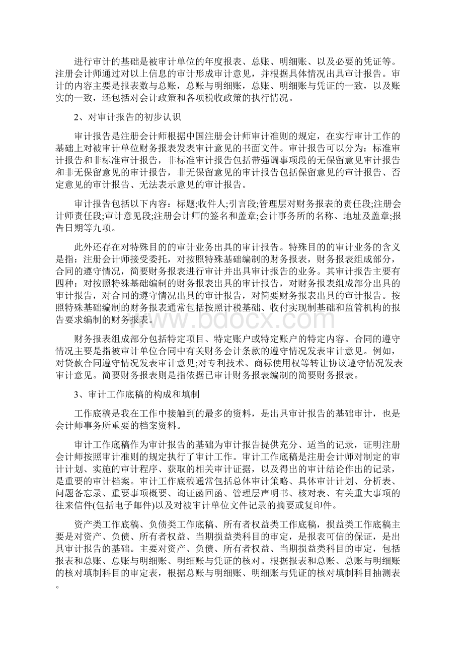 关于大学生的审计实习总结5篇Word格式.docx_第2页