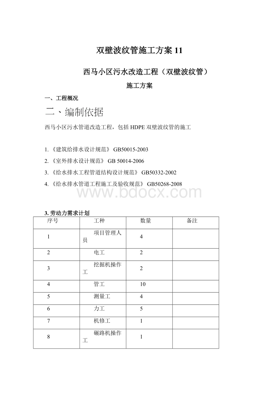 双壁波纹管施工方案11.docx