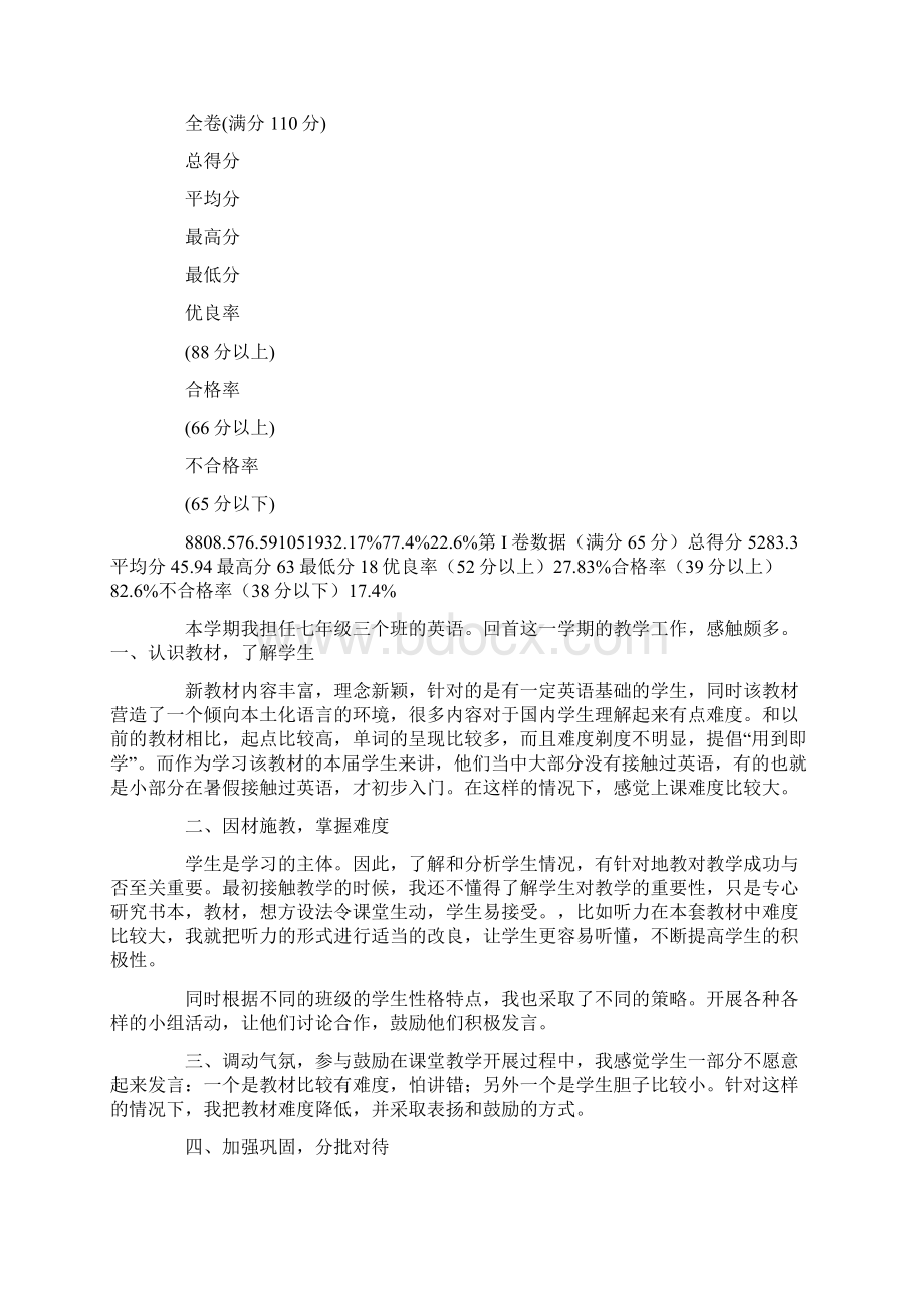 新目标英语七年级教学工作总结Word格式文档下载.docx_第2页