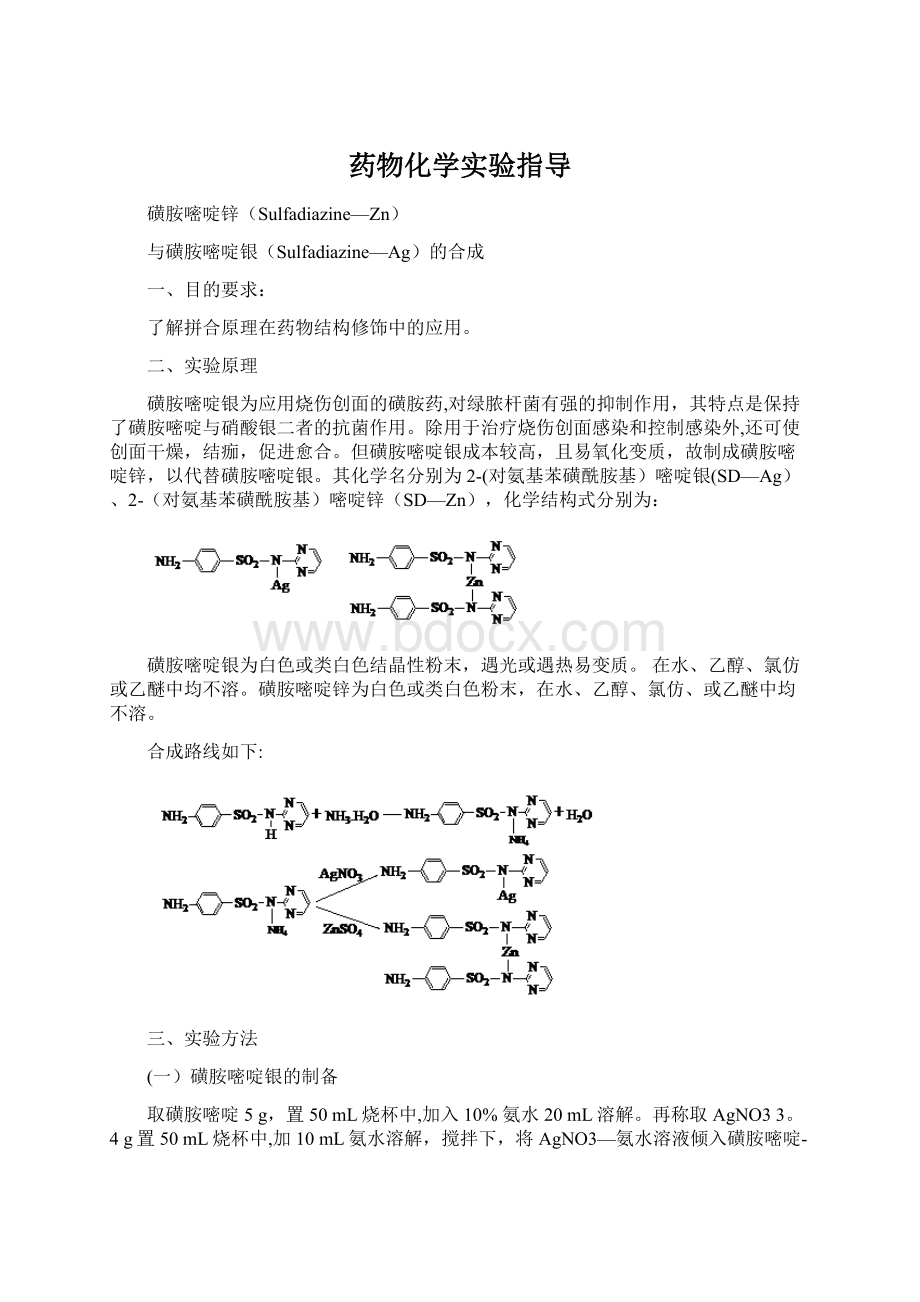 药物化学实验指导.docx_第1页