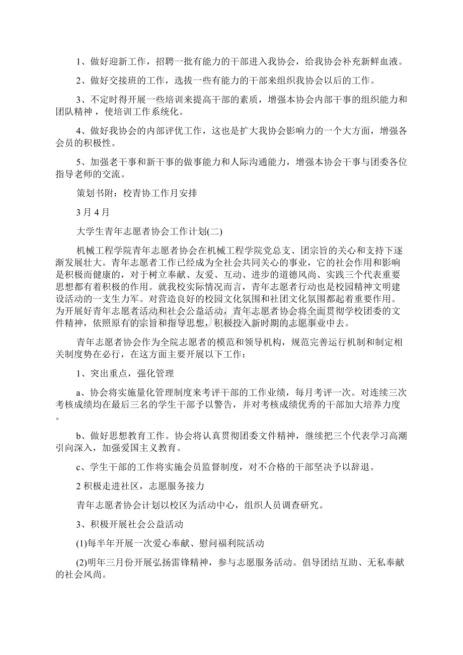 大学生青年志愿者协会工作计划.docx_第3页