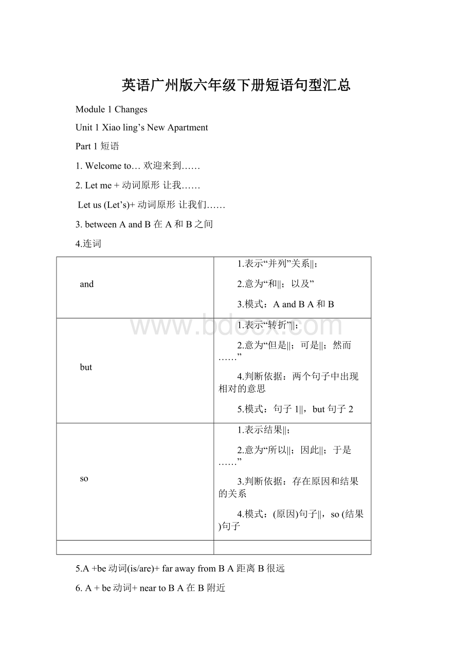 英语广州版六年级下册短语句型汇总.docx