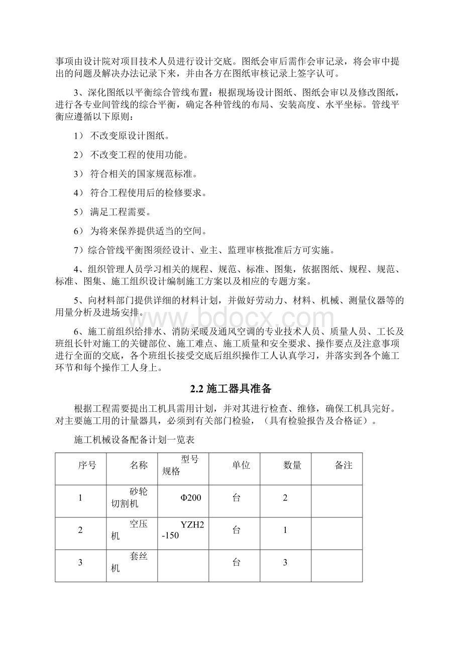 暖通给排水及消防施工方案.docx_第3页